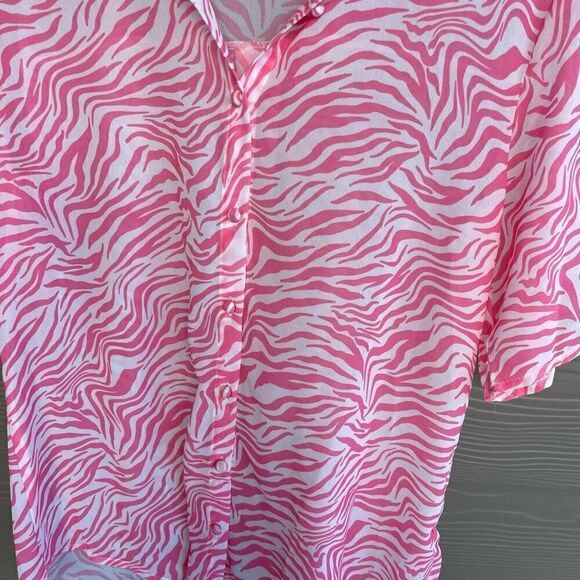 Princess Polly ZIGGY SHORT SLEEVE SHIRT PINK - Picture 4 of 9